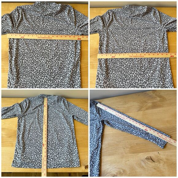 J MCLAUGHLIN NORA TOP TURTLENECK CHEETAH CASUAL CHIC TRANSITIONAL PIECE M - Picture 12 of 12